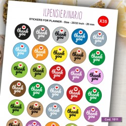 Stickers planner thankyou Cod 1011