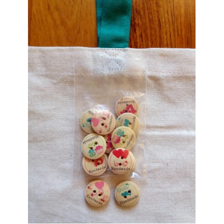 Bottoni Legno Handmade Cucito 