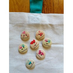 Bottoni Legno Handmade Cucito 