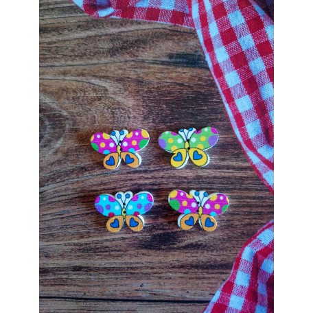 Bottoni Legno farfalle