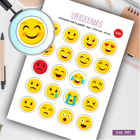 Adesivo agenda emoticons Cod 1001