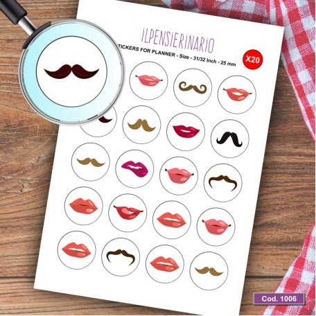 Adesivo agenda labbra Cod 1006