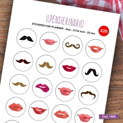 Adesivo agenda labbra Cod 1006
