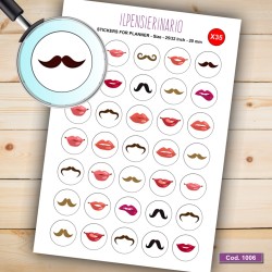 Adesivo agenda labbra Cod 1006
