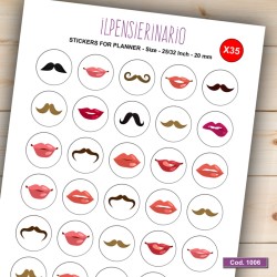 Adesivo agenda labbra Cod 1006