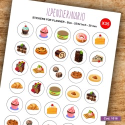 Adesivo agenda dolci Cod 1016
