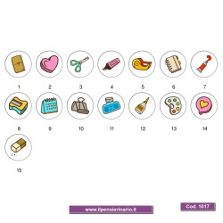 Adesivo agenda cartoleria Cod 1017