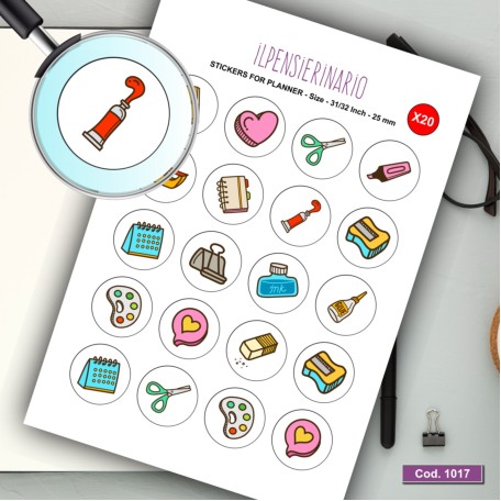 Adesivo agenda cartoleria Cod 1017