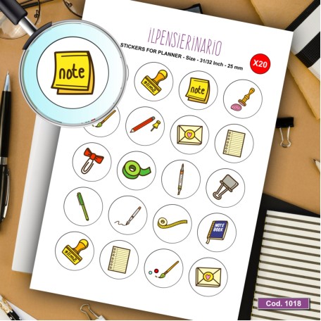 Adesivo agenda cartoleria Cod 1018