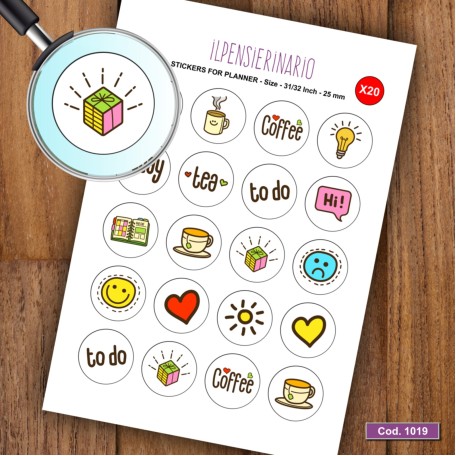 Adesivo agenda cartoleria Cod 1019