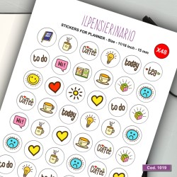 Adesivo agenda cartoleria Cod 1019