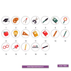 Adesivo agenda scuola Cod 1023