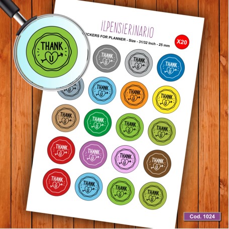 Adesivo agenda grazie Cod 1024