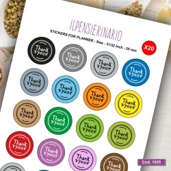 Adesivo agenda grazie Cod 1025