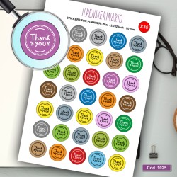 Adesivo agenda grazie Cod 1025