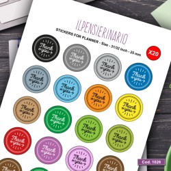 Adesivo agenda grazie Cod 1026