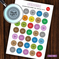 Adesivo agenda grazie Cod 1026