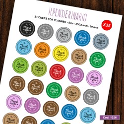 Adesivo agenda grazie Cod 1026