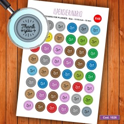 Adesivo agenda grazie Cod 1026