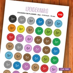 Adesivo agenda grazie Cod 1026