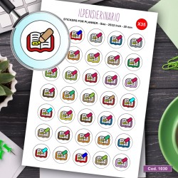 Adesivo agenda notecolorato Cod 1030