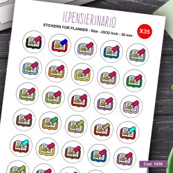 Adesivo agenda notecolorato Cod 1030