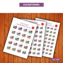 Adesivo agenda notecolorato Cod 1030