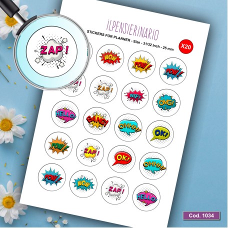 Adesivo agenda comics Cod 1034