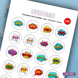 Adesivo agenda comics Cod 1034