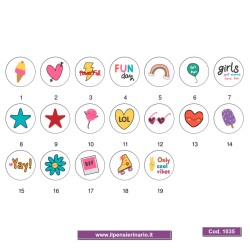 Adesivo agenda ragazza Cod 1035