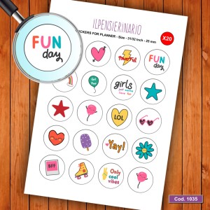 Adesivo agenda ragazza Cod 1035