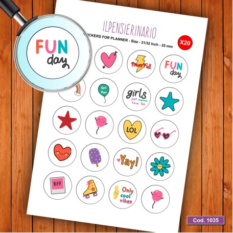 Adesivo agenda ragazza Cod 1035