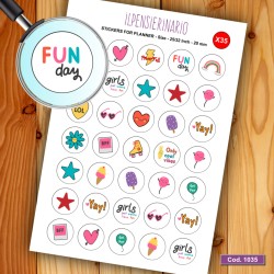 Adesivo agenda ragazza Cod 1035