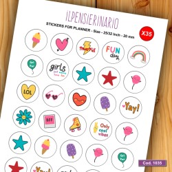 Adesivo agenda ragazza Cod 1035