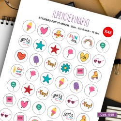 Adesivo agenda ragazza Cod 1035
