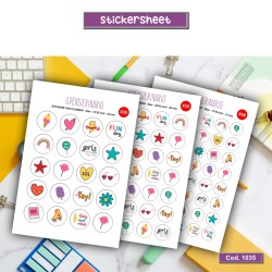Adesivo agenda ragazza Cod 1035