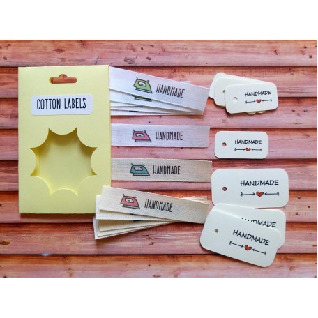 KIT etichette cotone ferro da stiro