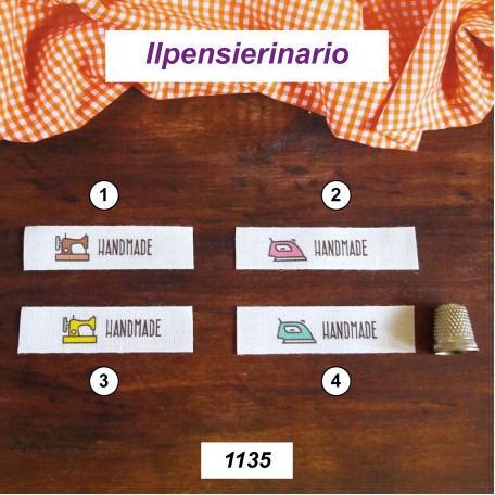 Etichetta in cotone organico macchina da cucire ferro da stiro